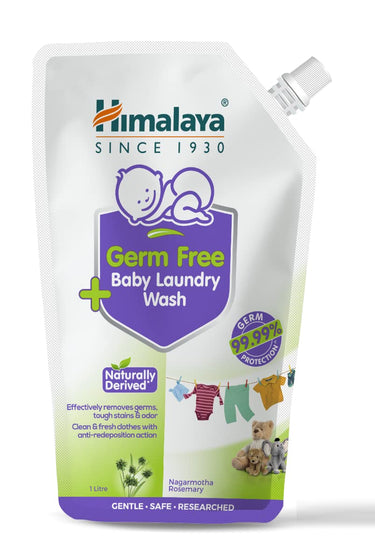 Himalaya Germ Free Baby Laundry Wash 1 L Pouch, White, (7004801) & Himalaya Baby Lotion 700ml